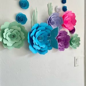 Kids room little mermaid wall decor